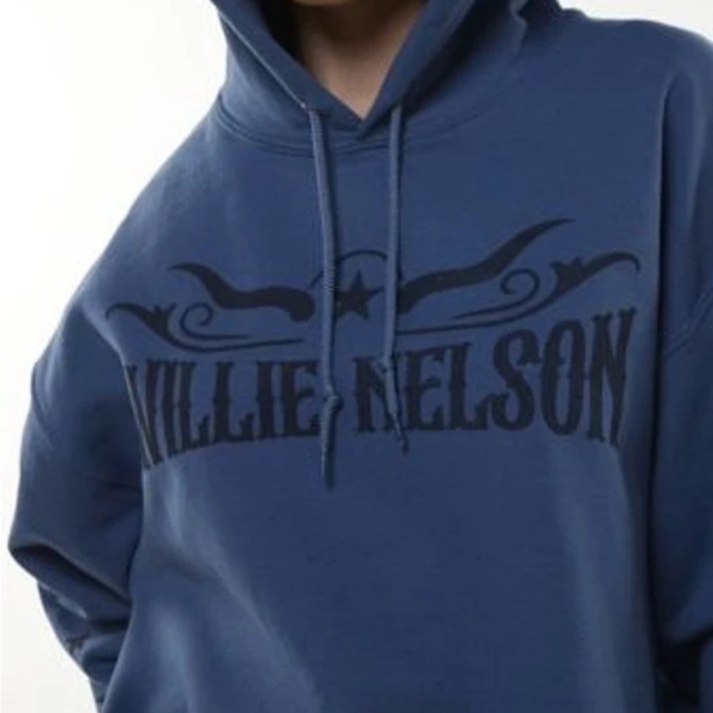 Urban outfitters Zion Rootswear Willie Nelson outlaw Blue Hoodie - Picture 2 of 6